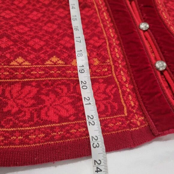 Nordic Design Womens Cardigan Size Medium Fair Isle Wool Regency Cozy Winter - Picture 5 of 9